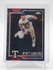 WYATT LANGFORD 2026 TOPPS CHROME SAPPHIRE BASEBALL BLACK /10 #213 RANGERS Q6608