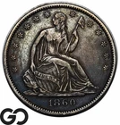 1860-O Seated Liberty Half Dollar, Better Date New Orleans Issue