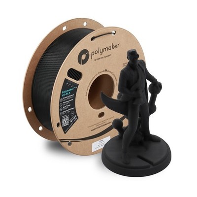 Polymaker HT-PLA Filament 1.75mm Black, High Temp PLA for 3D Printing, Heat S