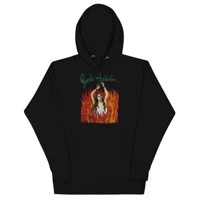 Jane's Addiction Flames Mens Officially Licensed Hoodie Black