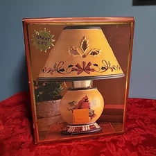 Lenox Winter Greetings Everyday Candle Lamp Cardinal Motif Tea Light Votive 10"
