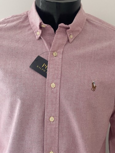 Ralp Lauren Polo Shirt long sleeved shirt Desert rose Slim Fit 100% Cotton - Picture 5 of 7