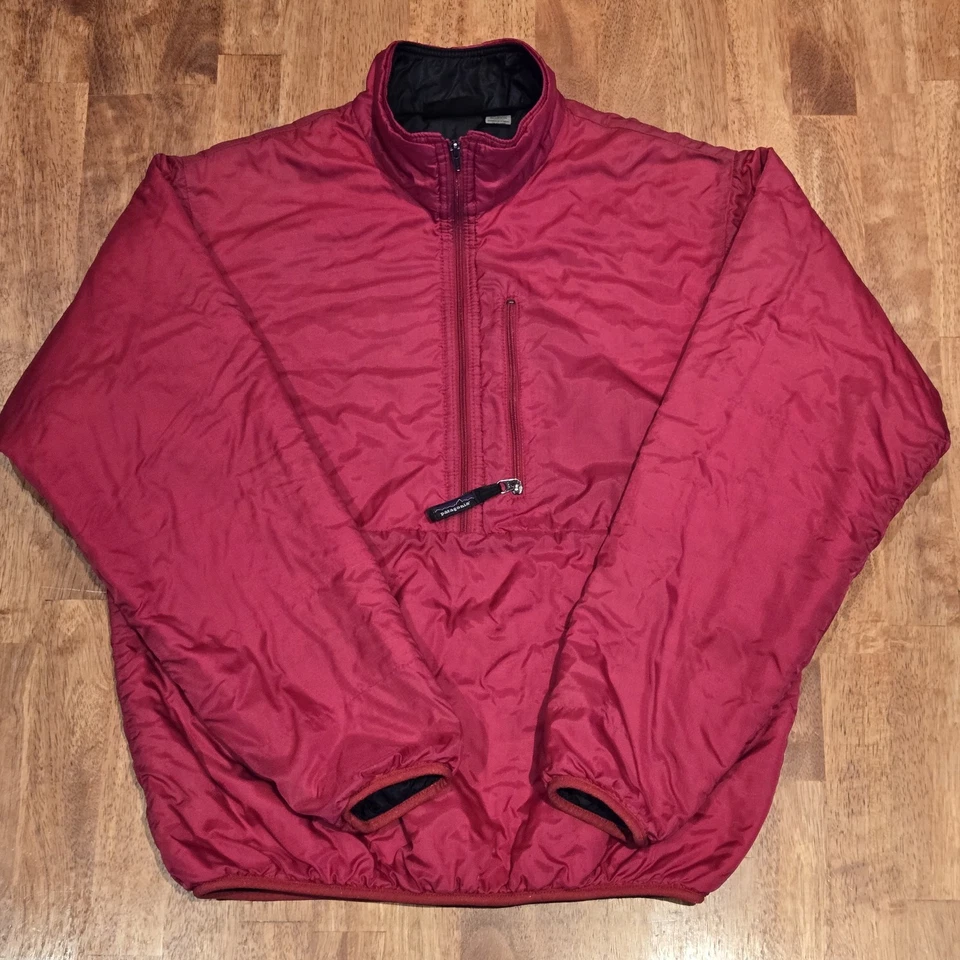 Vtg 90s Patagonia Puffball Pullover Jacket 1/2 Zip Made In USA Men's Small Red - Image 2 of 4