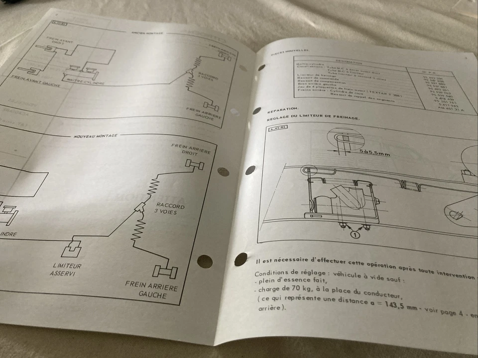 Citroën Nota Tecnica 203A 1979 Circuito Freni Acadiane A Serie CD - Immagine 2 di 3