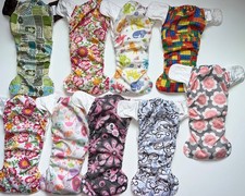 Blueberry Simplex Girly diaper lot of 9 Size Large Pre-owned
