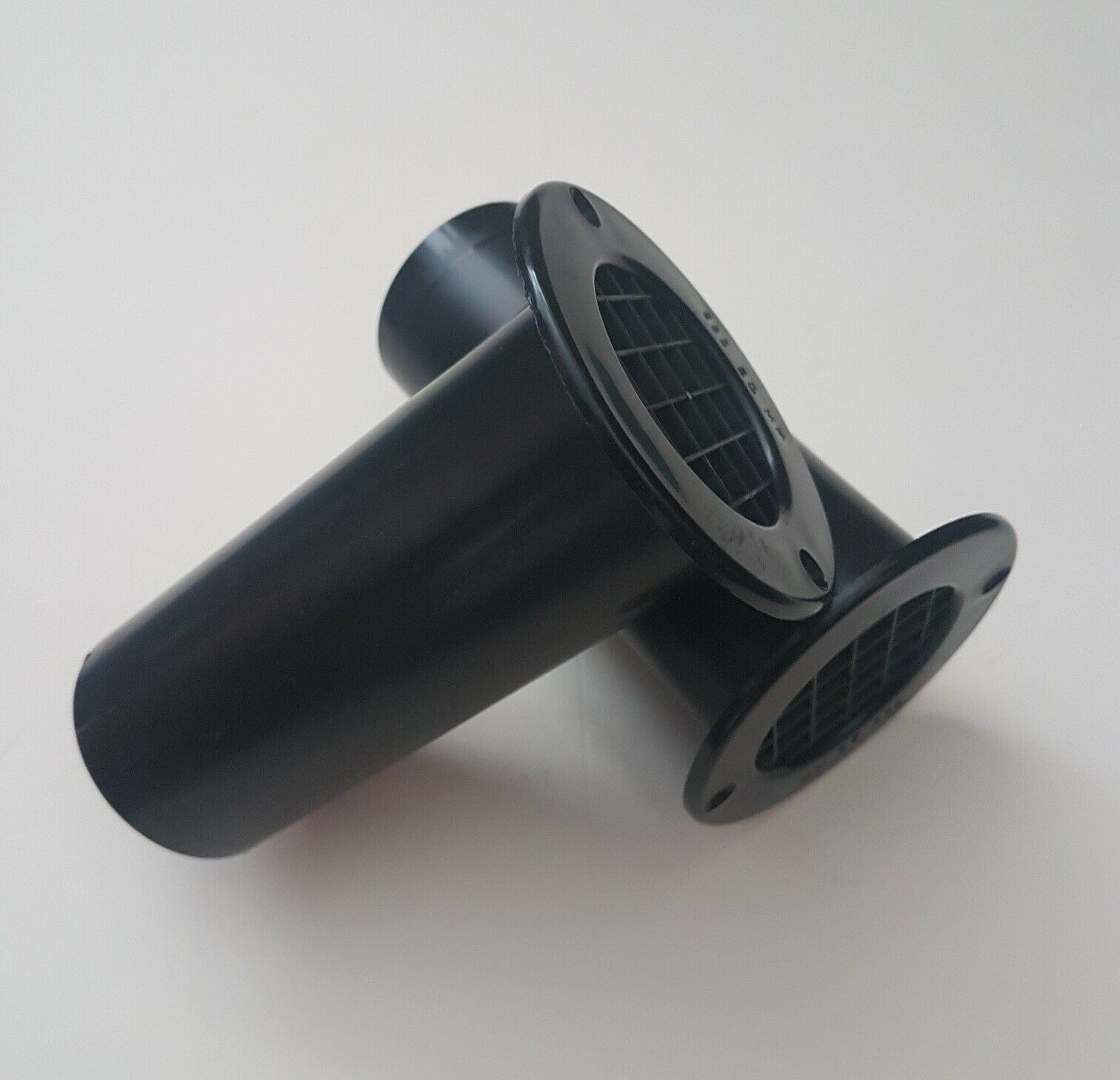 Gas drop vent in Black 75mm x 120mm 2 pack