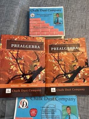 Chalk Dust Prealgebra 3rd Ed. Set, Textbook/Solutions Manual/DVD Instruction