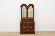 Vintage Mediterranean Style Bookcase Cabinet with Drop-Front Desk — listing 4