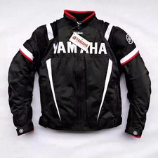 Men's Motorbike Jacket Racing Protective Riding Gear Black White Red Trim