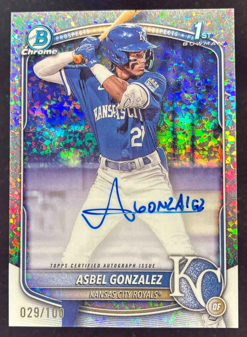 2025 Bowman Chrome Mini Diamonds Refractor #CPA-AG Asbel Gonzalez Auto /100