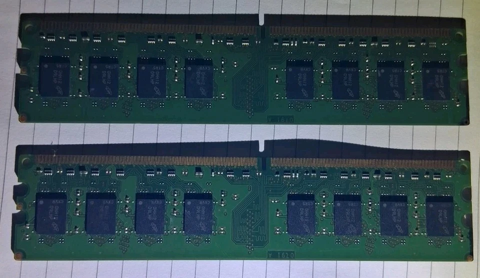 LENOVO (2) 2GB RAM PC2 6400U NON ECC DIMM Memory Module 41X1081 - Tested 4GB - Image 2 of 4