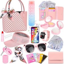Toddler Pretend Play Purse Set for Girls, 34PCS Accessories  Princess Toys