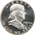 1954 Franklin Half Dollar Proof NGC PF 67 CAMEO PR 67 CAM Frosty Coin 50C