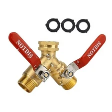 Hose Splitter 2 Way Heavy Duty Brass Garden Y Valve Full Flow Hose Splitter