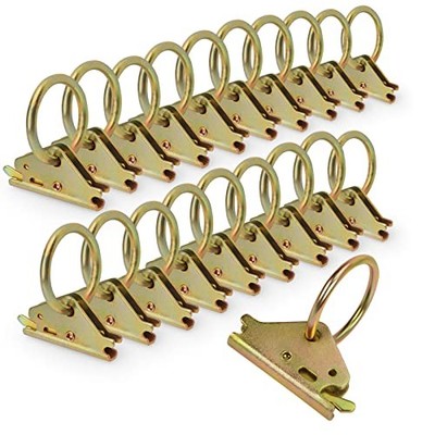  20pcs Steel E-Track O Ring Tie-Down Anchors, 20 PCS E-Track O Ring(Gold)