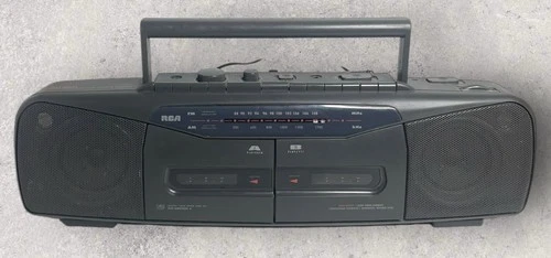 RCA RP-7767 AM/FM Stereo Radio Dual Cassette Boombox Tested