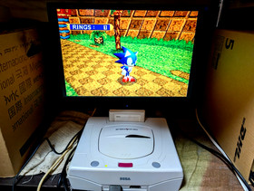 Sega Saturn White Console Power Memory Sonic Jam Sonic R Box Manual