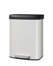 16 gal / 60 L Metal Trash Can with Lid, Large Garbage Can for Kitchen, Rustpr...
