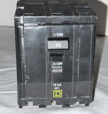 USED SQUARE D 40A 240V 3-POLE CIRCUIT BREAKER QO340 Electrical 2