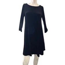 Cynthia Rowley Black Velvet Dress Above Knee Length Small Goth Romantic Elegant