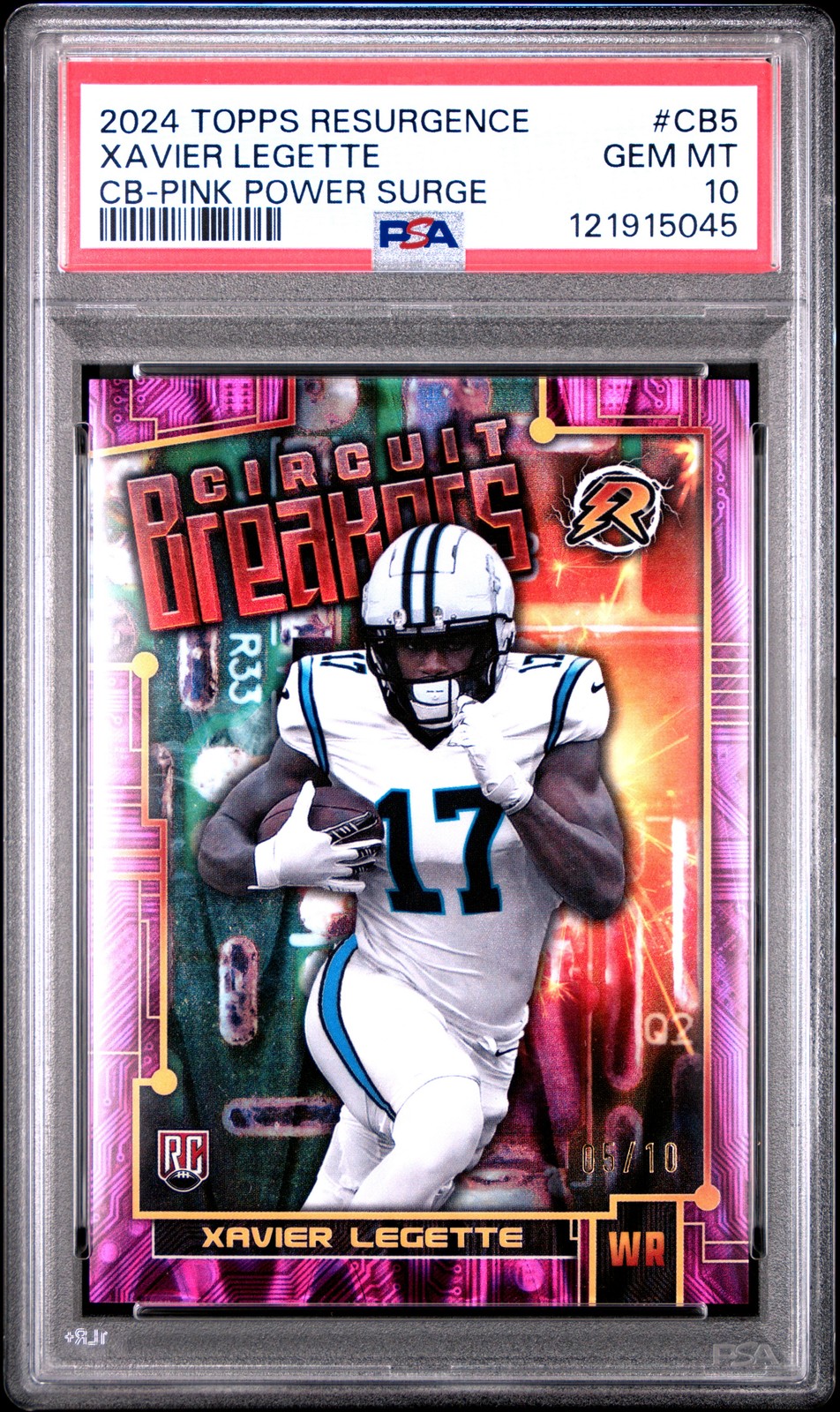 Xavier Legette Topps Resurgence Circuit Breakers #CB5 Power Surge Pink