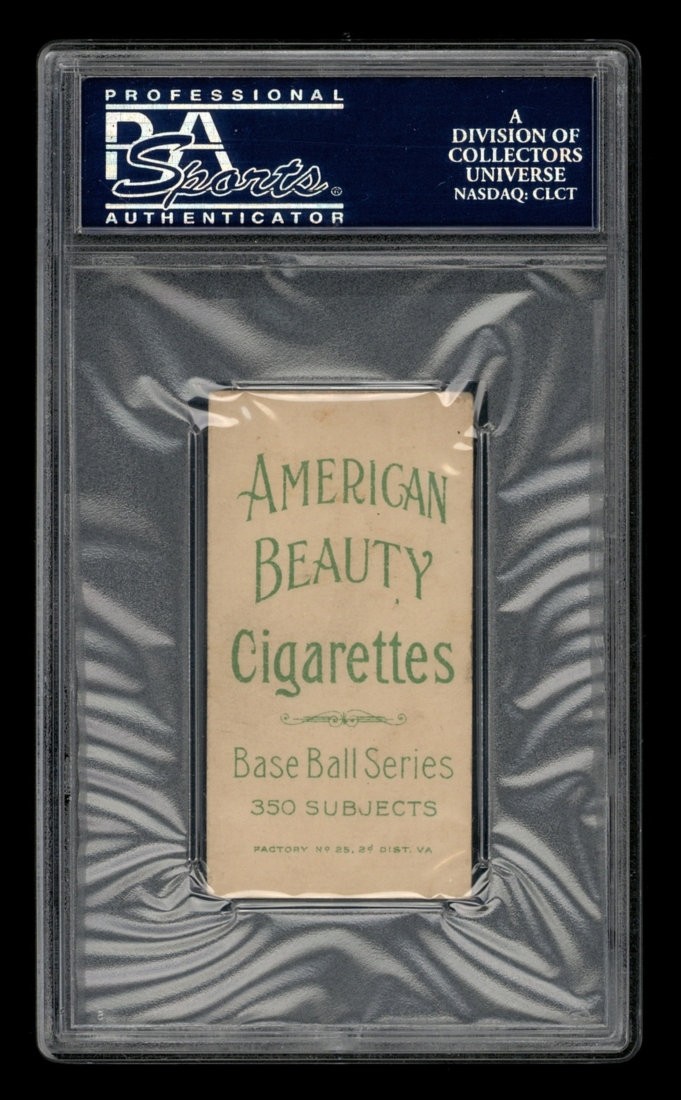 1909-11 T206 Set-Break Rube Manning (Pitching) American Beauty PSA 4 VG-EX view 2