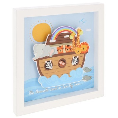 Shudehill Giftware Arche Noah 3D Schattenbox Kinderzimmer Wandbild Rahmen