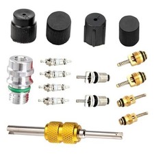  16 PCS Car Air Conditioning Valve Core Kit, A/C Core System Repair Kit, A/C 