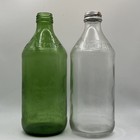 Vintage GLASS bottles  (GREEN, CLEAR) 16 FL OZ — photo 2
