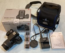 Canon EOS 4000D DSLR Camera and EF-S 18-55 mm lens with bag
