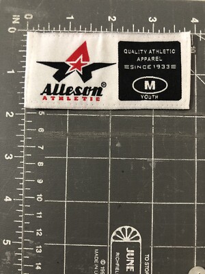 Alleson Athletic Logo Patch Tag Jugend M Größe Medium Qualität Bekleidung 1933