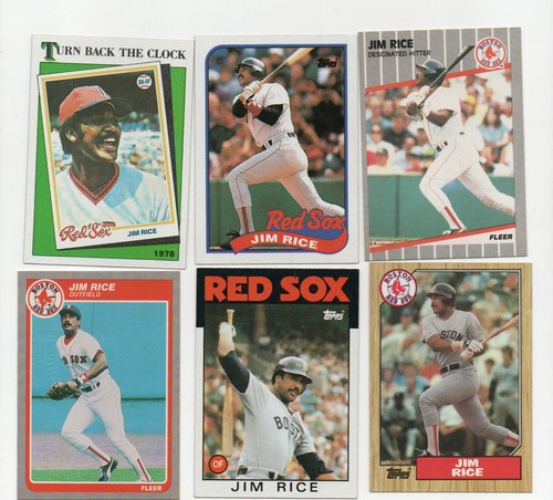 JIM RICE BOSTON RED SOX 1980'S TOPPS FLEER VINTAGE 6X LOT HOF | eBay