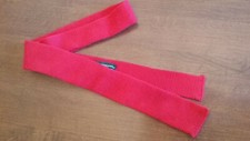 Mens Skinny Tie Square End Red Knit Made in USA Valentine