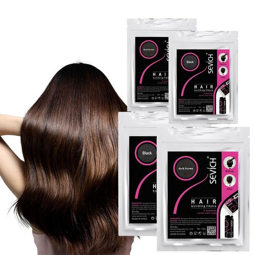 50g/100g Hair Building Fibers Refill Bag Hair Plant Fiber Black & Dark Bro1212 - Picture 2 of 13