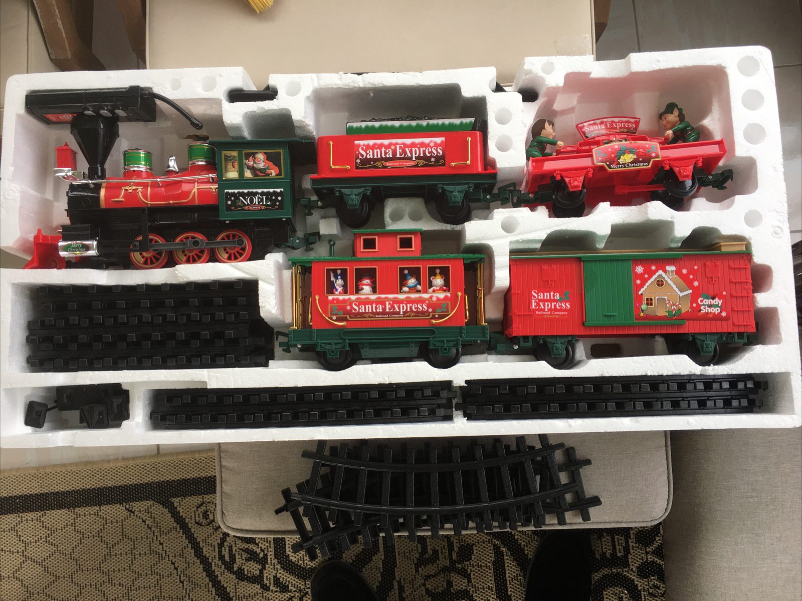 holiday santa express christmas train set 35 piece set