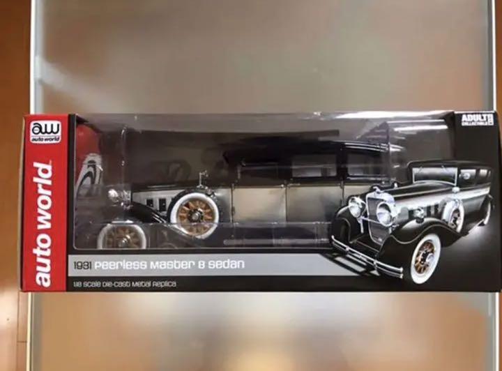 1/18 ピアレス マスター8 1931セダン シナモンレッド×ブラック Auto World - 1931 Peerless Master 8 Sedan AW304 1/18 scale