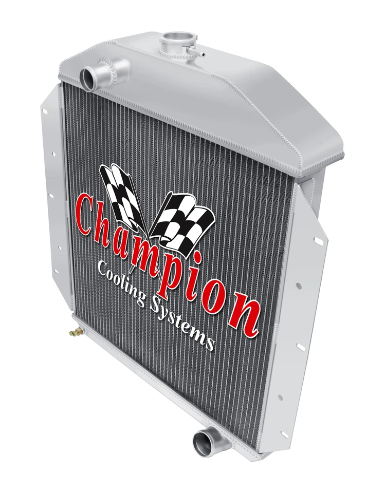 Radiador de aluminio SZ Champion 3 filas para motor Ford Crestline L6 1950 1951 Foto 3 de 4