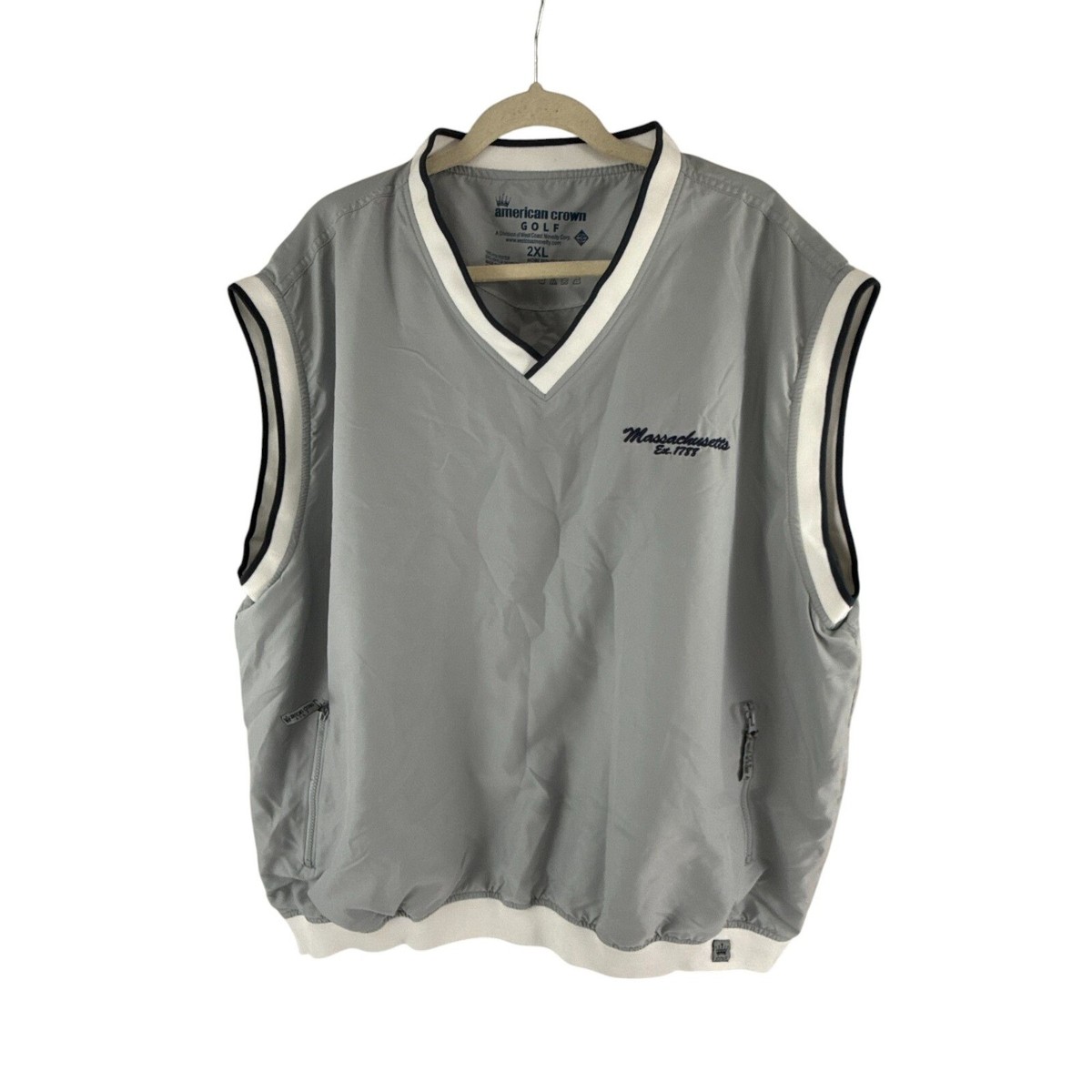 BRIEFING GOLF MS WIND VEST（GRAY／M） American Crown Golf Vest 2XL Gray Massachusetts Windbreaker
