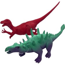 Lot of 2 Ankyo Dinosaur Figures Toys New Ankylosaurus  Velociraptor 9  