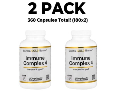 2 PACK, Immune Complex 4, Immune System Support, 180 Veggie Capsules (360 total)