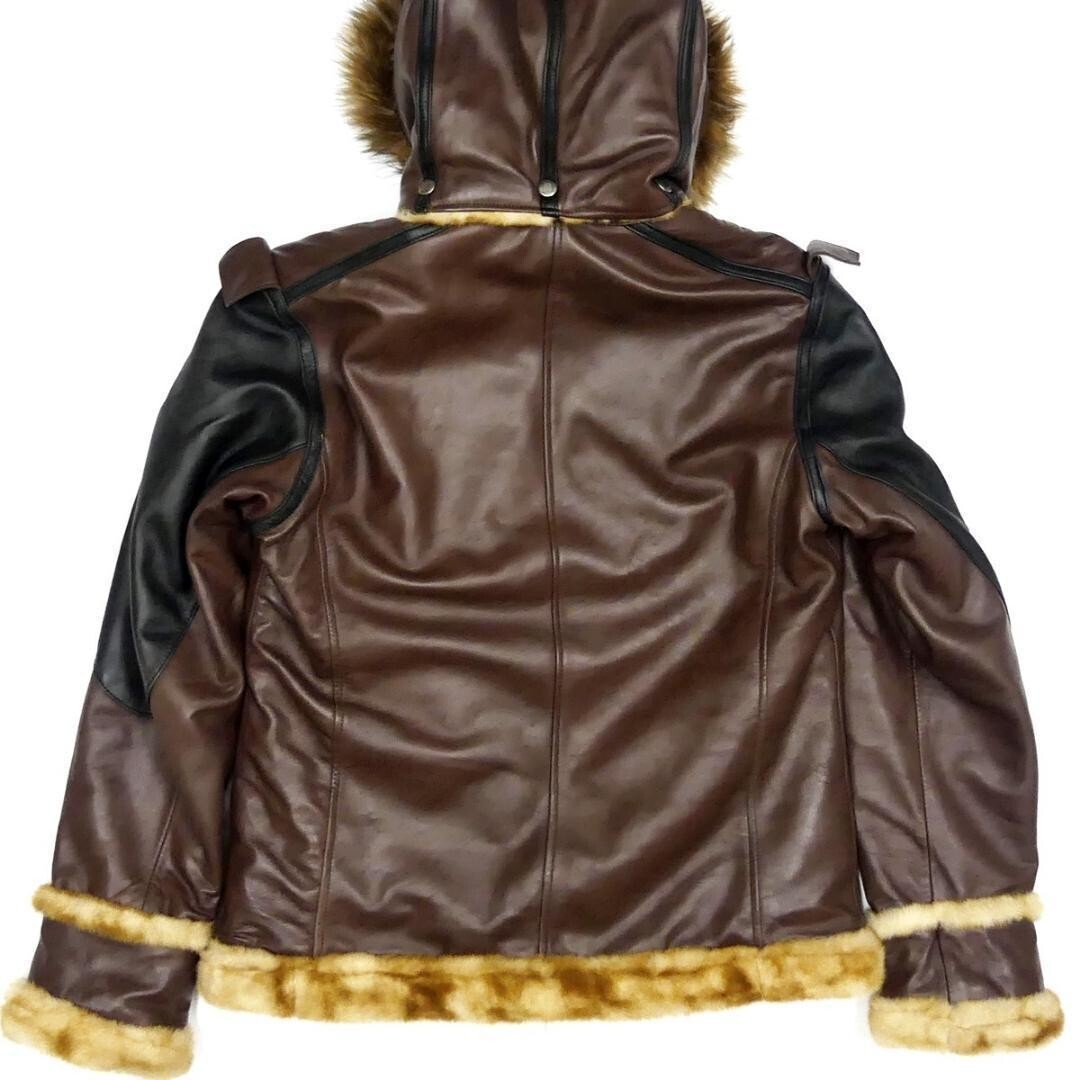AVIREX B-3 Style Flight Jacket Men's L Brown Genuine Leather AVIREX B-3 Style Flight Jacket Men's L Brown Genuine Leather