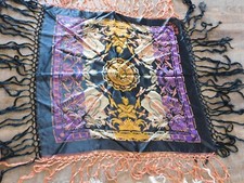 Taj Mahal -Silk -Piano Shawl Scarf Vintage tablecloth