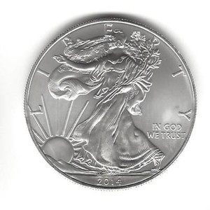 2014 - 1 oz American Silver Eagle Coin - One Troy oz .999 Bullion