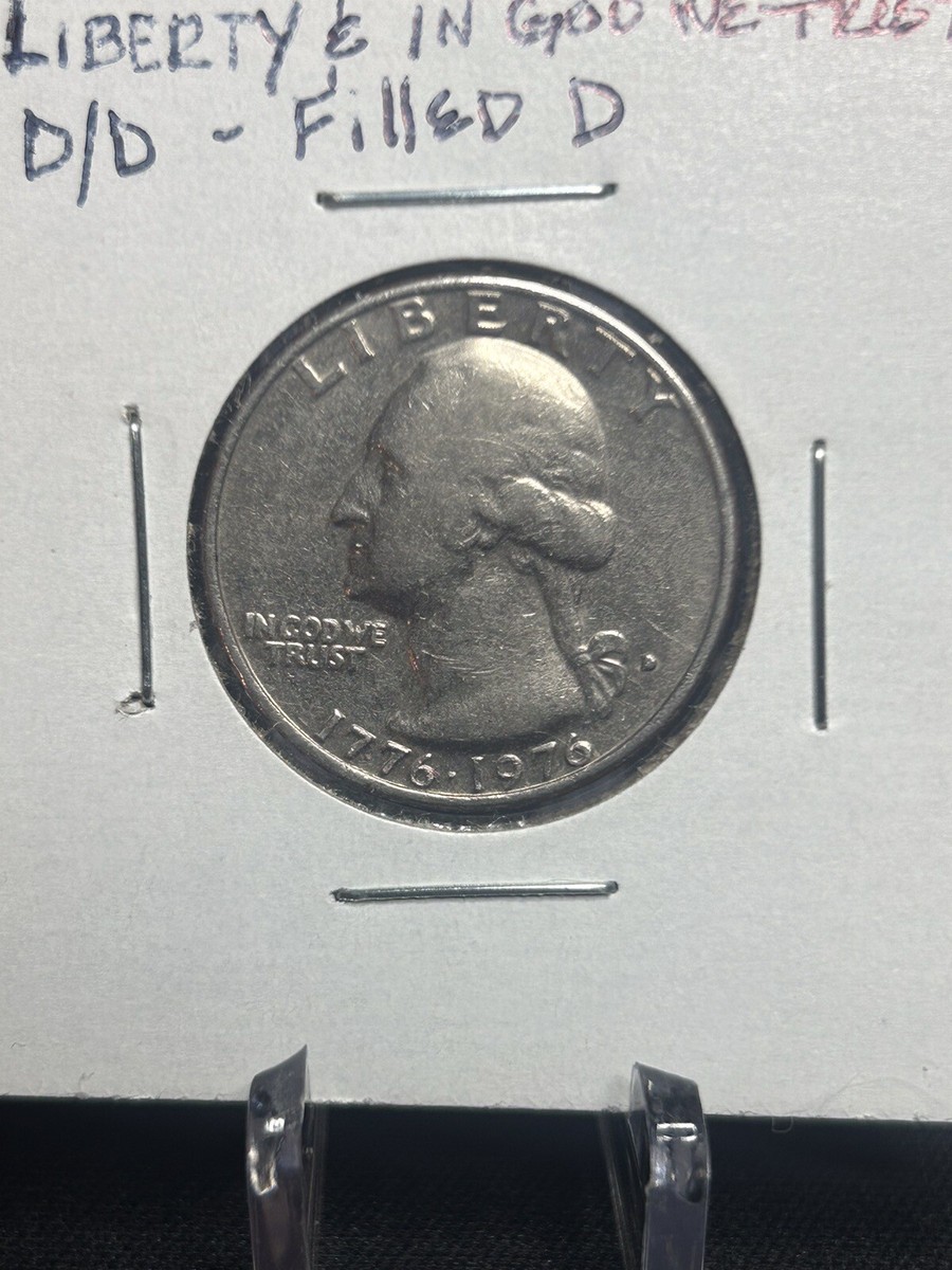 1776-1976 D Bicentennial Quarter Filled Mint Mark/ Double Die. | eBay