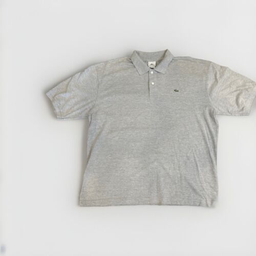 Lacoste Polo Shirt Mens Size 8 (3XL) Tan Beige Stripe 100% Cotton Regular Fit