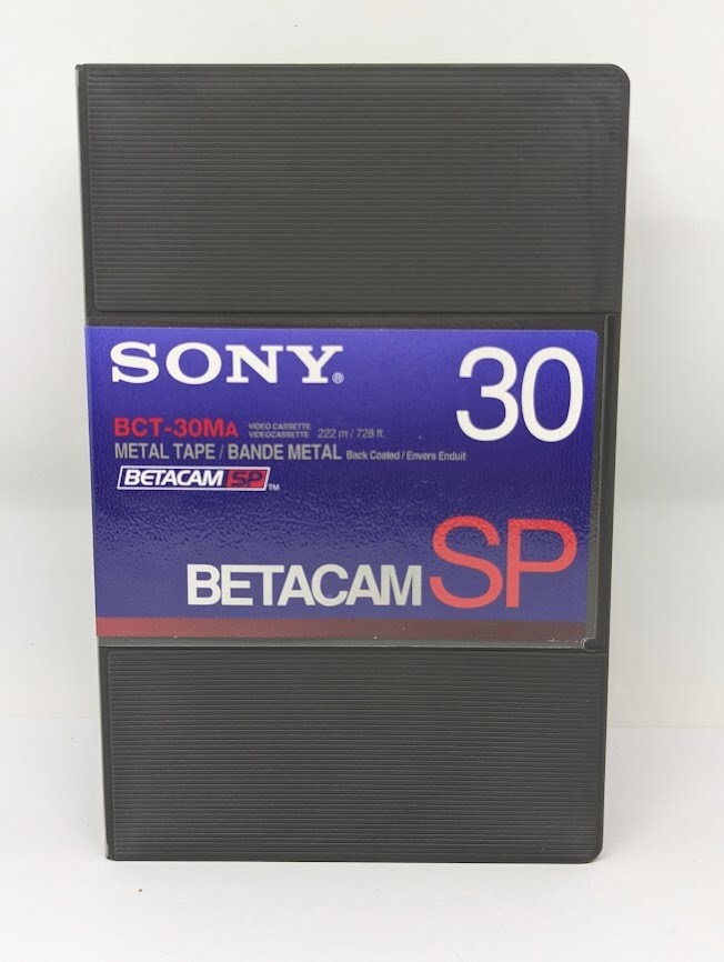 Sony Betacam SP 30 Mins Beta Video Tape Metal BCT-30MA New Black