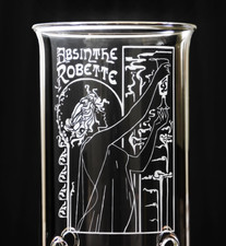 ROBETTE ETCHED ABSINTHE WATER FOUNTAIN SET GLASSES & SPOONS - GIFT