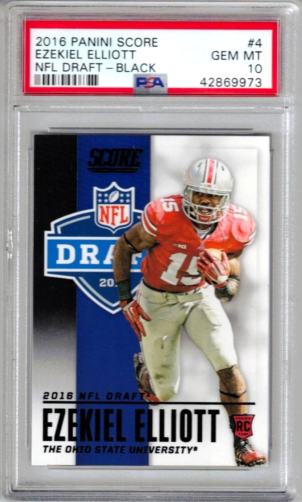 Ezekiel Elliott Panini Score NFL Draft #4 Black