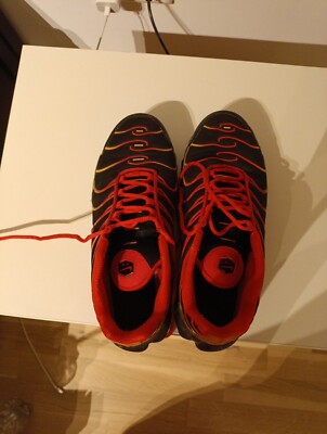 NIKE air max plus black/chile red-vivid orange noir/orange vif/rouge chili