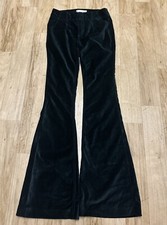 Free People Women  s Velvet Flare Pants 61855-16515125 Green Bell Bottom Sz 26